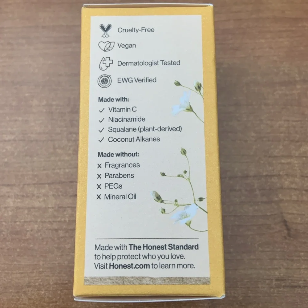Honest Beauty Everyday Radiance Vitamin C Moisturizer Improved Skin Tone 1.7 oz